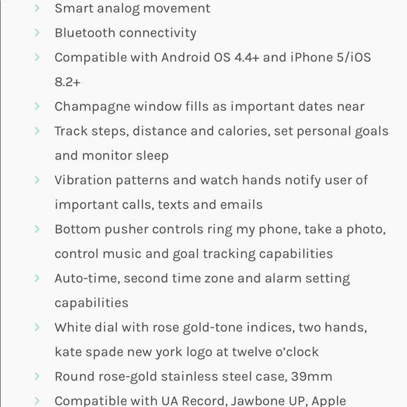 Kate Spade Grand Navy Smart Hybrid champagne Watch - Picture 7 of 8